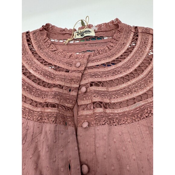 Show me your Mumu Women's Size Small Crochet Eyelet Dress costal boho  summer - Picture 5 of 13